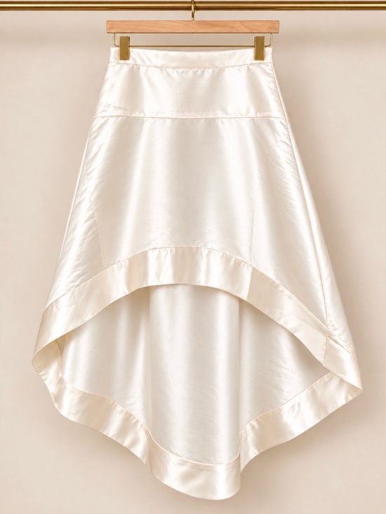 Cynthia Rowley Dresses & Skirts - Cynthia Rowley Livia High-Low Satin Skirt in Ivory size 8